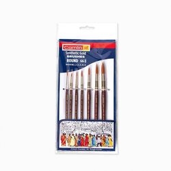 SYNTHETIC GOLD BRUSHES ROUND Series 66 Size 0,2,4,6,8,10,12